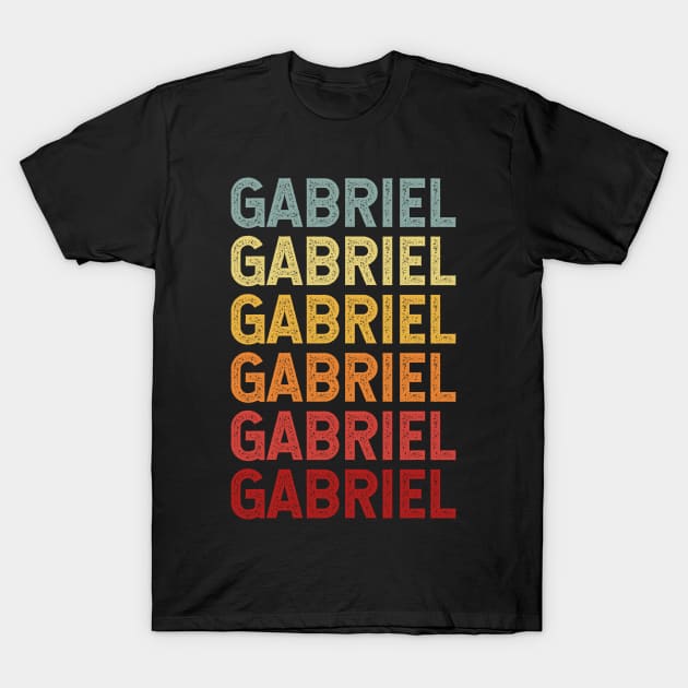 Gabriel Name Vintage Retro Gift Named Gabriel T-Shirt by CoolDesignsDz